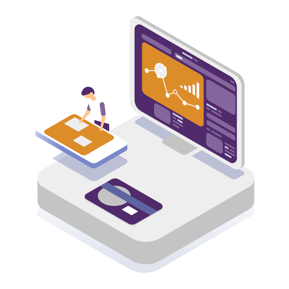 andgo illustration of a business leader looking at screen with analytics data 500x500