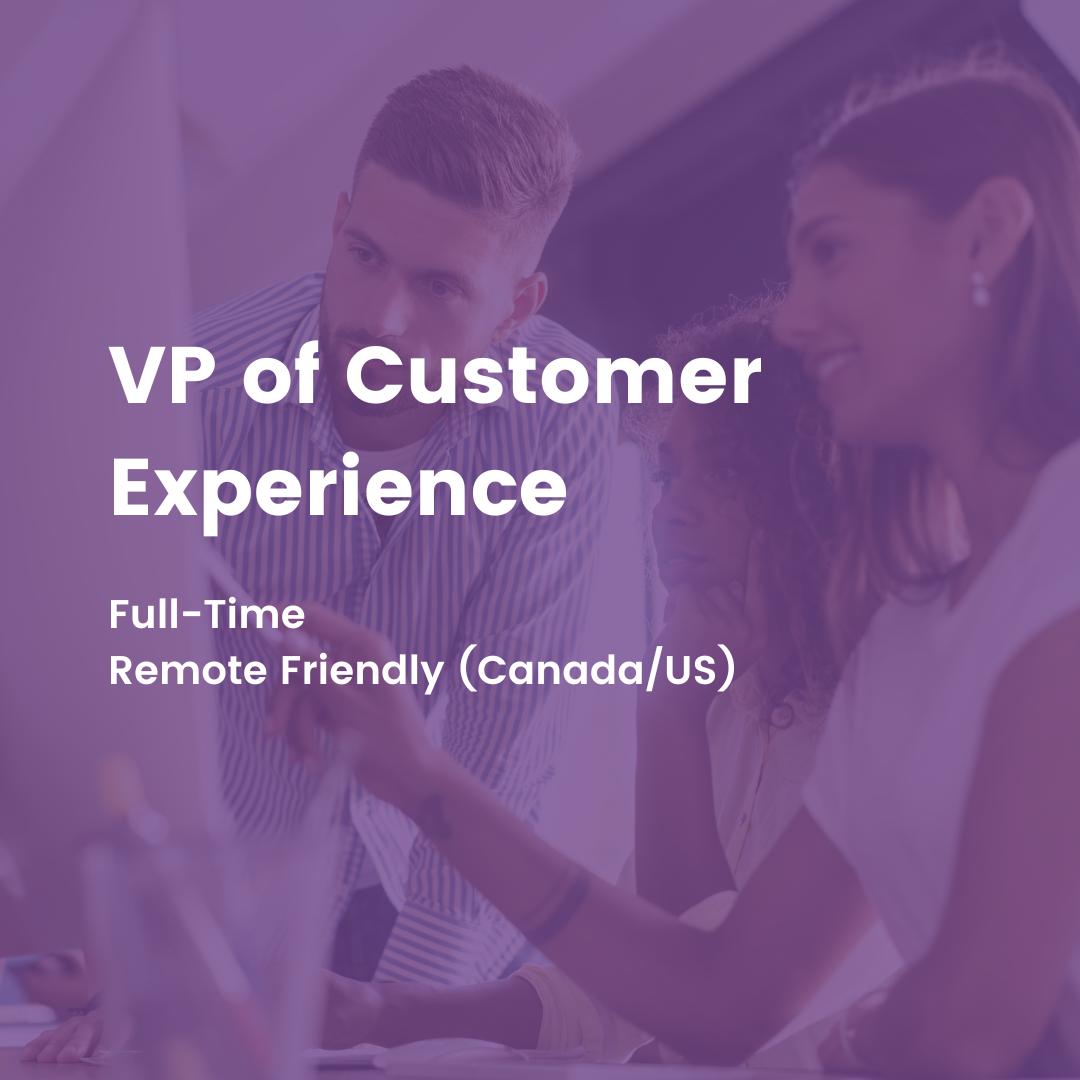 vp of customer experience job announcement graphic