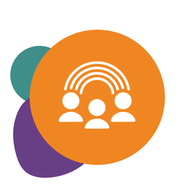 users icon on Andgo brand orange colour circle graphic