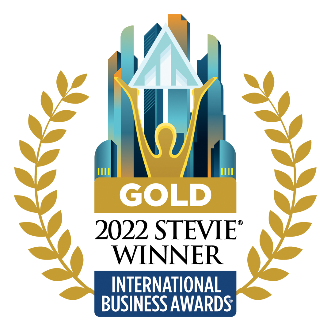 2022 gold stevie awards winner badge graphic