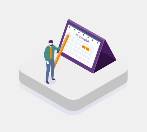 andgo employee self scheduling graphic on grey background 500x450