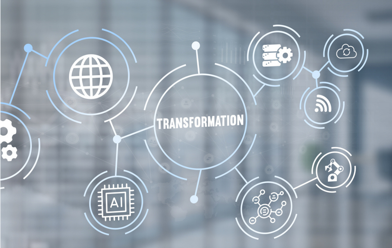 A graph showing transformation across different areas. 