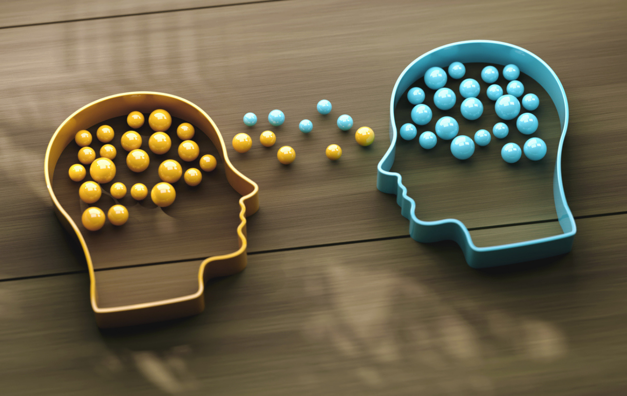 the passing of knowledge between staff members 