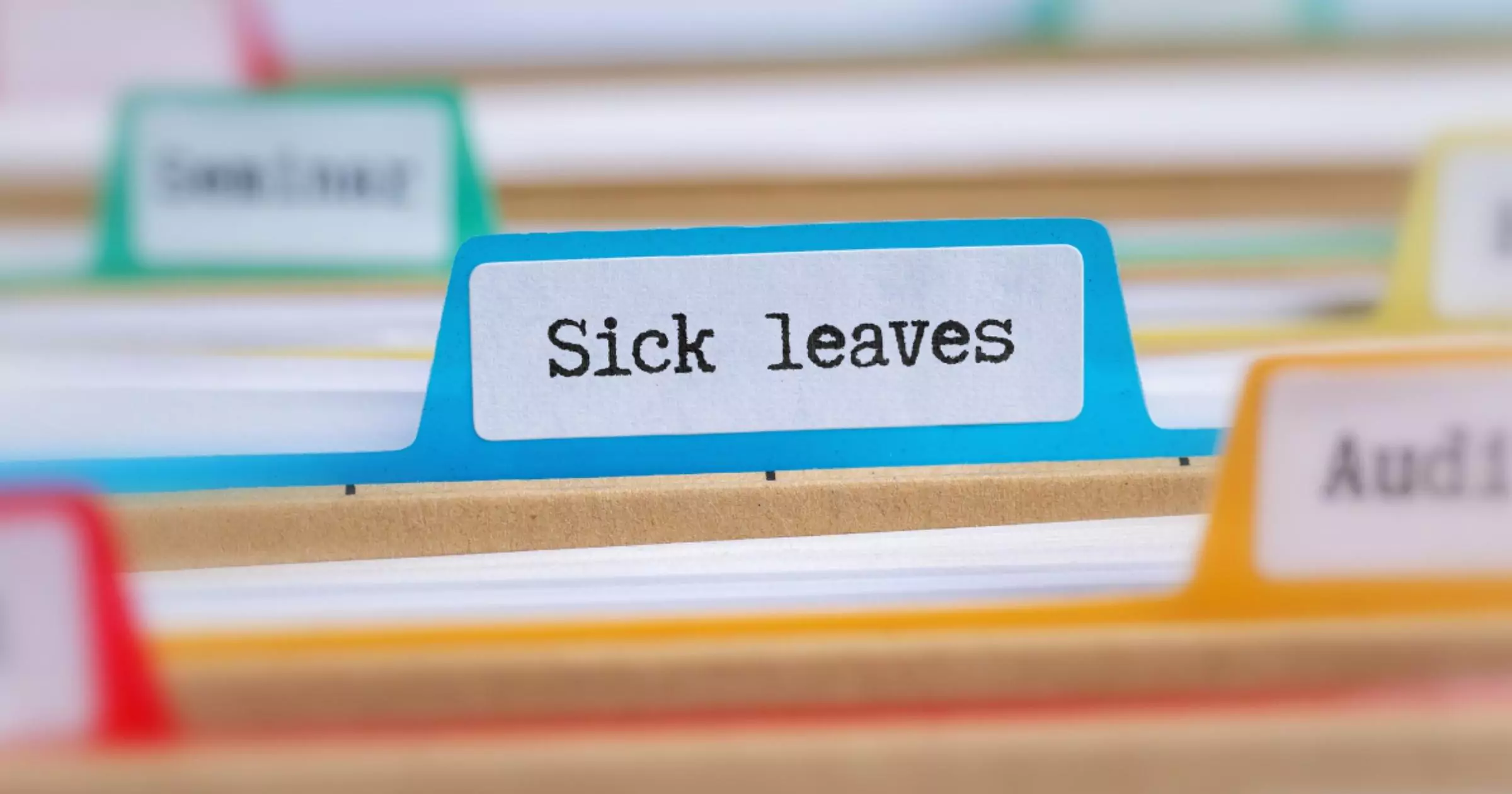 file folder with a tab labeled sick leaves