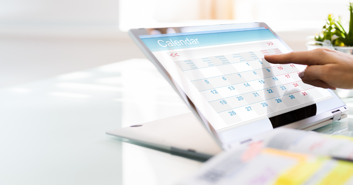 woman planning work schedule image