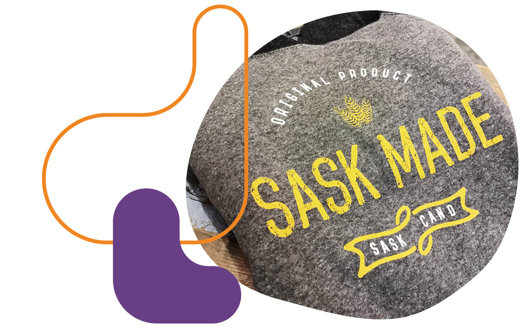Sask Made Logo with Andgo Brand Elements Sask Made Logo with Andgo Brand Elements